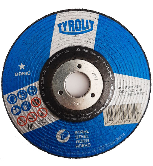CUTTING DISC STEEL 4"-TYROLIT