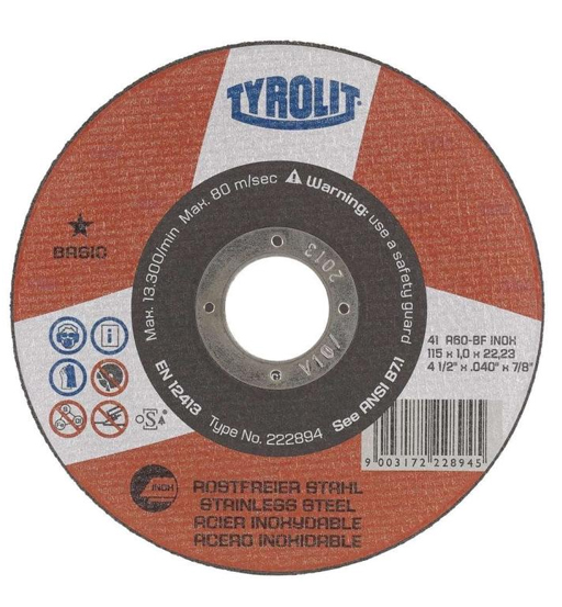 TYROLIT CUTTING DISC S/STEEL 5"