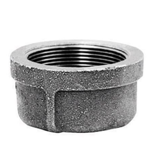BLACK END CAP 11/4"