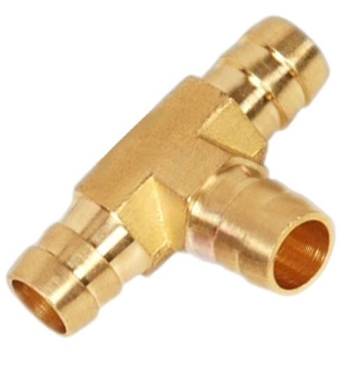 BRASS HOSE TEE CONNECTOR 6MM