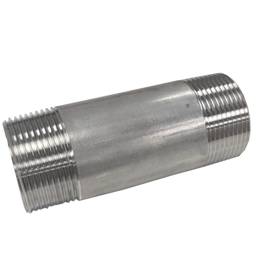 SS BARREL NIPPLE 1" X 4"