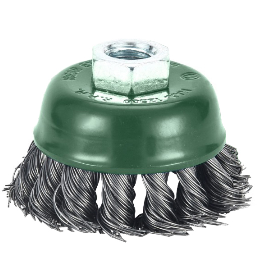 CUP WIRE BRUSH M14X75MM TWISTED H/D-UKEN