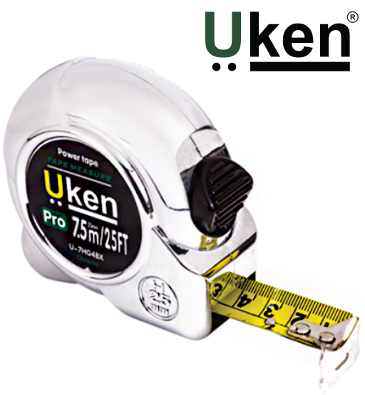 MEASURING TAPE 7.5MTR (25MM) CHROME UKEN