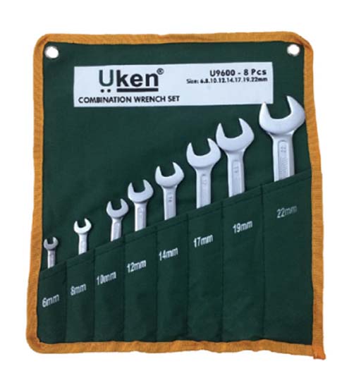 COMBINATION SPANNER 8 PCS SET 6-22 MM UKEN
