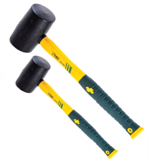 RUBBER HAMMER 12 OZ FIBER HANDLE UKEN