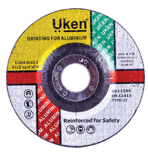 GRINDING DISC ALUMINIUM 4" 100 X 6 X 16 UKEN