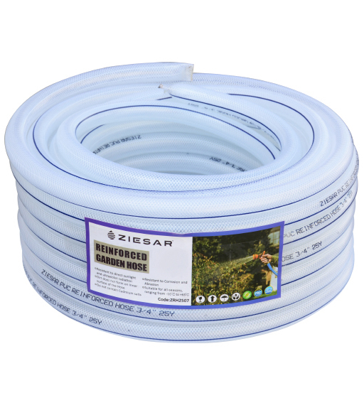 REINFORCED HOSE 3/4" X 25Y CLEAR ZIESAR